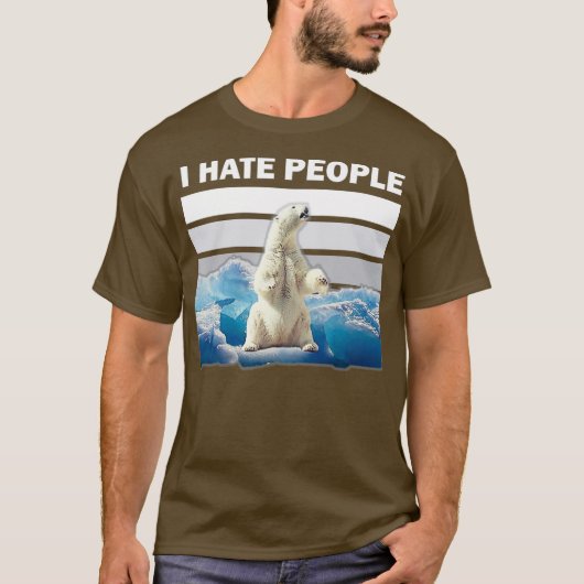 私は人のシャツを嫌う気候変動は気候に耐える Tシャツ (正面)