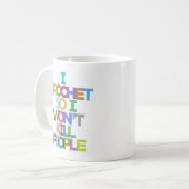 私は人のマグを殺さないように編み針 コーヒーマグカップ (正面左)