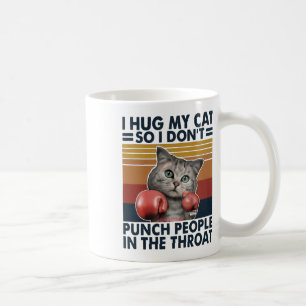 私は人の喉を突かないように猫を抱き締める コーヒーマグカップ