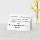 私は人の謝罪カードとして吸います カード (黄色い花)