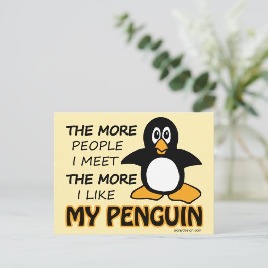 私は人よりもペンギンが好きだ ポストカード (スタンド正面)