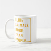 私は人よりも動物が好き1 コーヒーマグカップ (左)