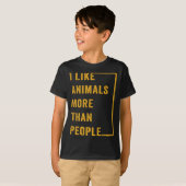 私は人よりも動物が好き1 Tシャツ (正面フル)
