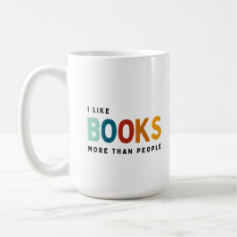 私は人よりも本が好きだ コーヒーマグカップ