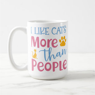 私は人よりも猫が好おもしろいことわざ コーヒーマグカップ