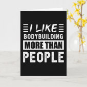 私は人よりボディビルが好きおもしろい カード (黄色い花)