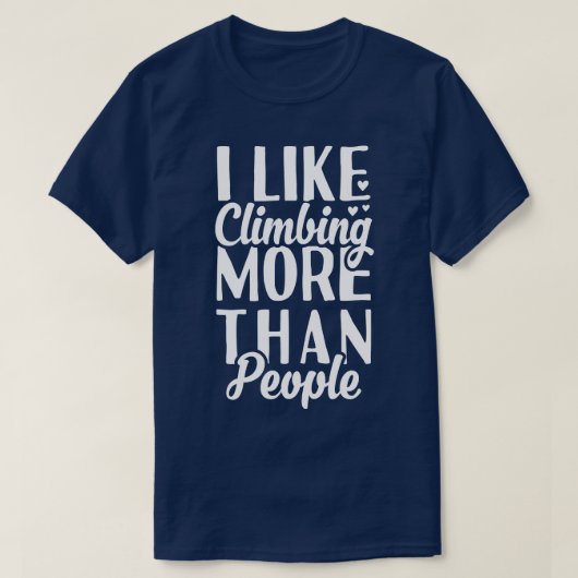 私は人より登山が好きだ Tシャツ (デザイン正面)