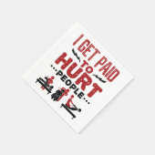 私は人を傷つけるお金を払われる スタンダードカクテルナプキン (角)