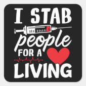 私は人を刺して生きている透析技術者を探す スクエアシール (正面)