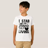 私は人を刺して透析のナースを贈る Tシャツ (正面フル)