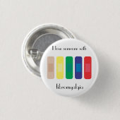 私は人を愛して線維筋痛 缶バッジ (正面&裏面)