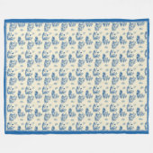 私は人を愛します フリースブランケット (正面(横))