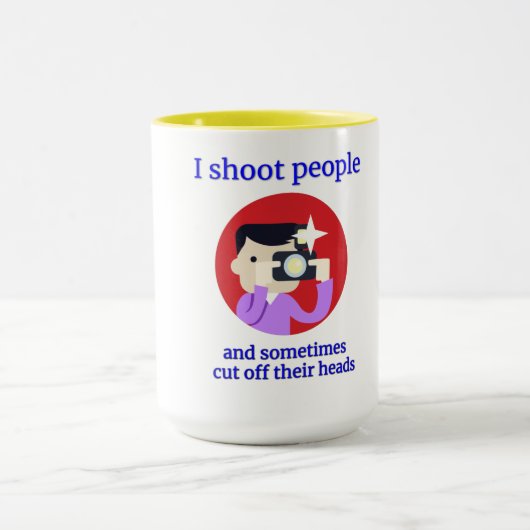 私は人を撃ち、時々頭を切る マグカップ (中央)