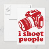 私は人を撃つ – 赤 ポストカード (正面/裏面)