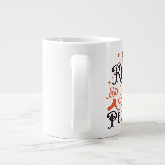 私は人を殺さないように編む、編み物愛好家Co ジャンボコーヒーマグカップ (裏面)