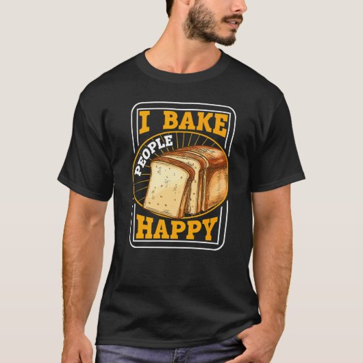 私は人を焼くハッピーパンベーキング Tシャツ (正面)