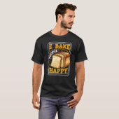 私は人を焼くハッピーパンベーキング Tシャツ (正面フル)