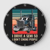 私は人を窒息させないようにセミドライバ ラージ壁時計 (正面)