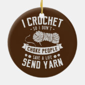 私は人を窒息させないように救かぎる セラミックオーナメント (裏面)