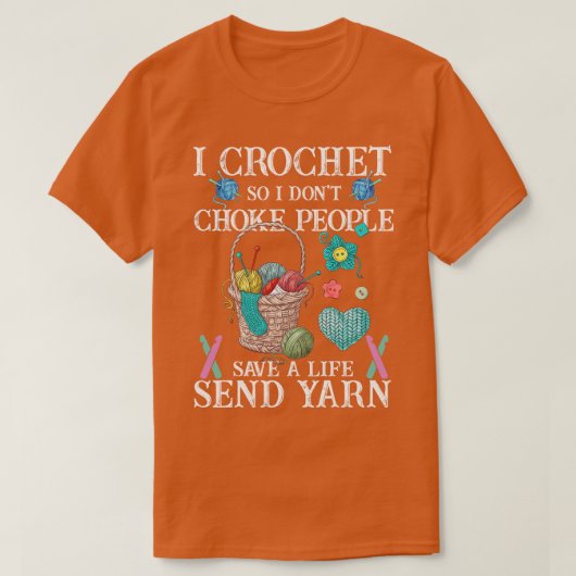 私は人を窒息させないように針金を切る Tシャツ (デザイン正面)