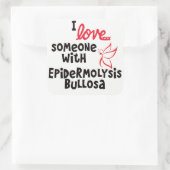 私は人をEpidermolisis Bullosaステッカーで愛している スクエアシール (バッグ)