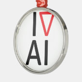 私は人工知能を愛します メタルオーナメント (左)