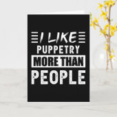 私は人形が人間より好きおもしろい カード (黄色い花)