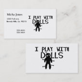 私は人形ブードゥーによって遊びます 名刺 (正面/裏面)