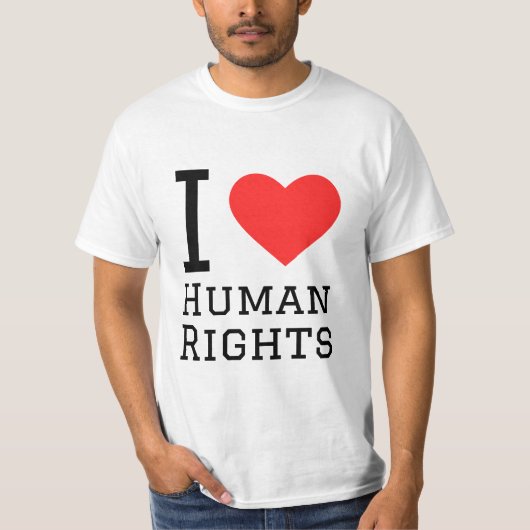 私は人権が大好きだ Tシャツ (正面)