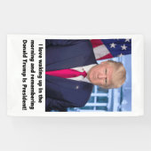 私は人気があるな朝に目覚めることを愛します 横断幕 (横)