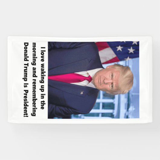 私は人気があるな朝に目覚めることを愛します 横断幕 (横)