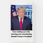 私は人気があるな朝に目覚めることを愛します 横断幕 (縦)