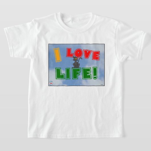 私は人生が大好き！T-シャツ Tシャツ (レイダウン)