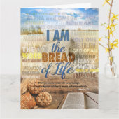 私は人生のパンだ、イエスはヨハネ6で言われた。 カード (黄色い花)