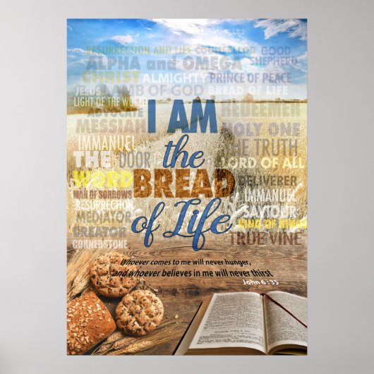 私は人生のパンだ、イエスはヨハネ6で言われた。 ポスター (正面)