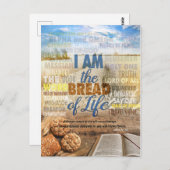 私は人生のパンだ、イエスはヨハネ6で言われた。 ポストカード (正面/裏面)