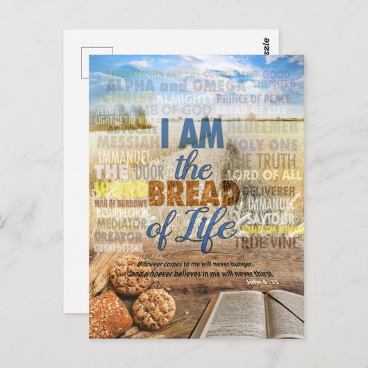 私は人生のパンだ、イエスはヨハネ6で言われた。 ポストカード (正面/裏面)