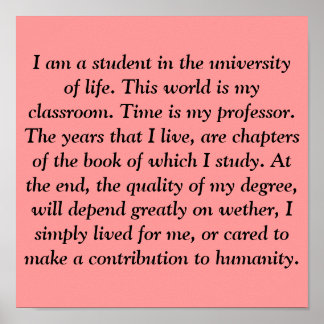 私は人生の大学の学生だ。これ… ポスター