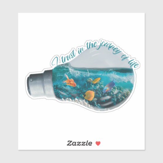 私は人生の旅を信頼する:水中波 シール (シート)