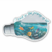 私は人生の旅を信頼する:水中波 シール (正面)