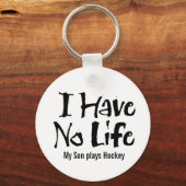 私は人生を持っていない（黒） キーホルダー (正面)