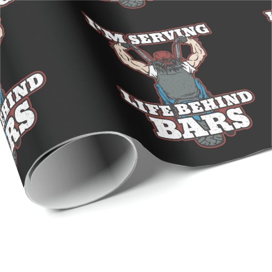 私は人生を支えているバーバイクもしくは自転車に乗る人 ラッピングペーパー (ロールコーナー)