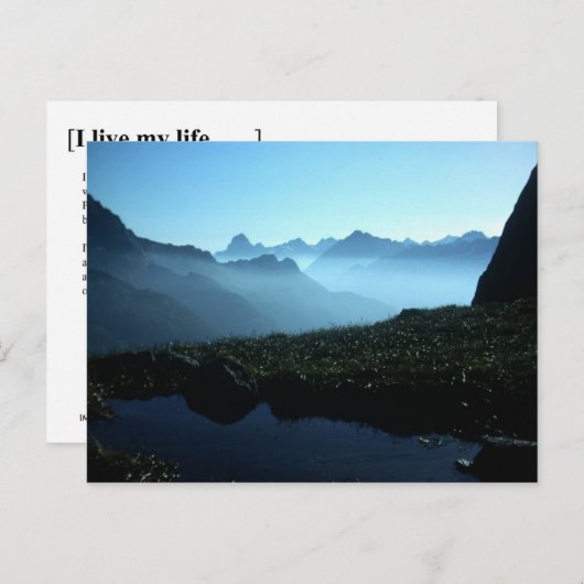 私は人生を生きる ポストカード (正面/裏面)