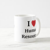 私は人的資源をおもしろいなHR愛します私を愛します コーヒーマグカップ (正面右)