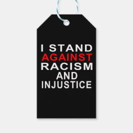 私は人種差別や不正な白人に対して立書ち向かう ギフトタグ