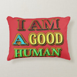 「私は人間がいい」かわいいデザイン。買今 アクセントクッション