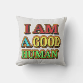 「私は人間がいい」かわいいデザイン。買今 クッション