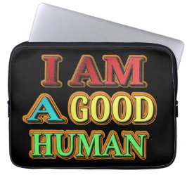 「私は人間がいい」かわいいデザイン。買今 ラップトップスリーブ