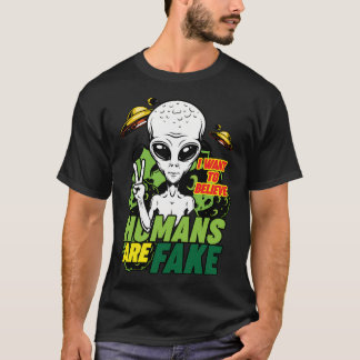 私は人間が信じ偽物になりたい Tシャツ