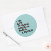 私は人間だ ラウンドシール (封筒)